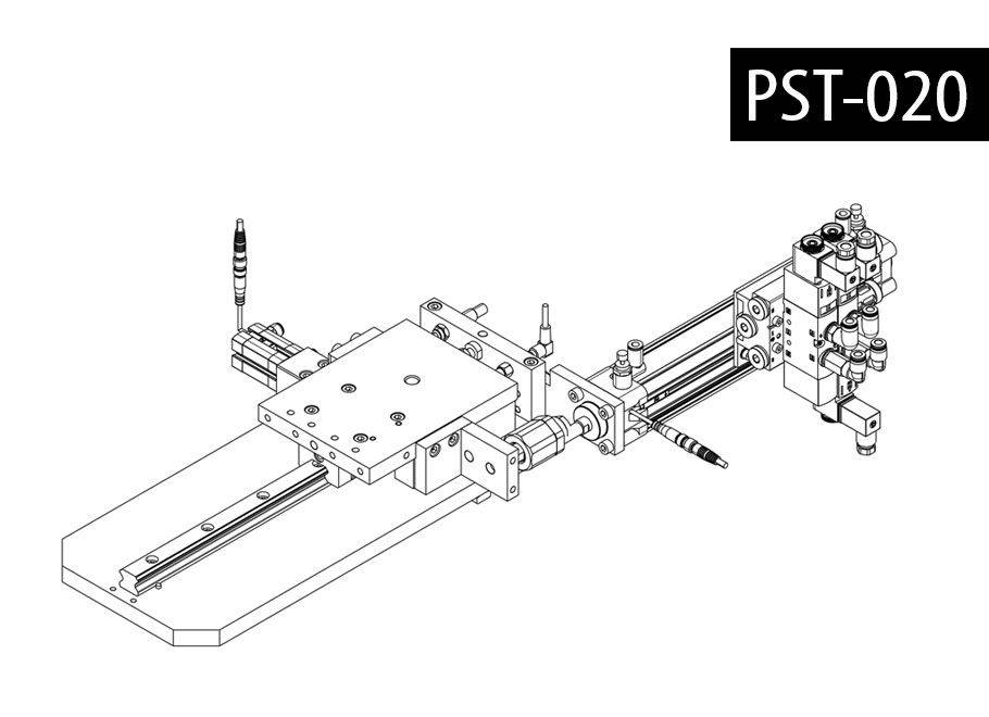 BalTec PST 20 气动滑台的图像，带启动器，适用于从 331 到 431 的所有机器类型
