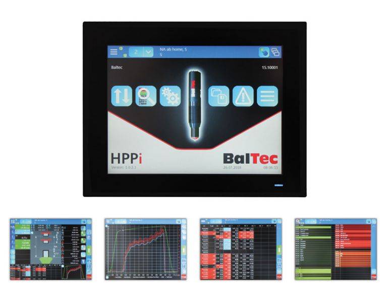 BalTec HPPi software screen for process control riveting with ELECTRIC BalTec HPPi软件屏幕,用于过程控制铆接