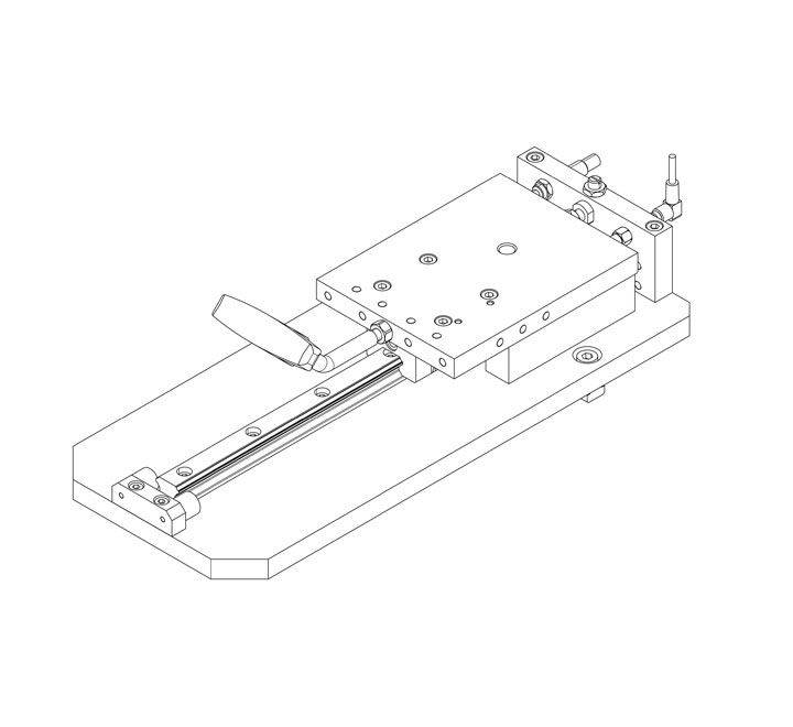 Drawing of BalTec manual sliding table type HST-* HST-* 型 BalTec 手动滑台图纸