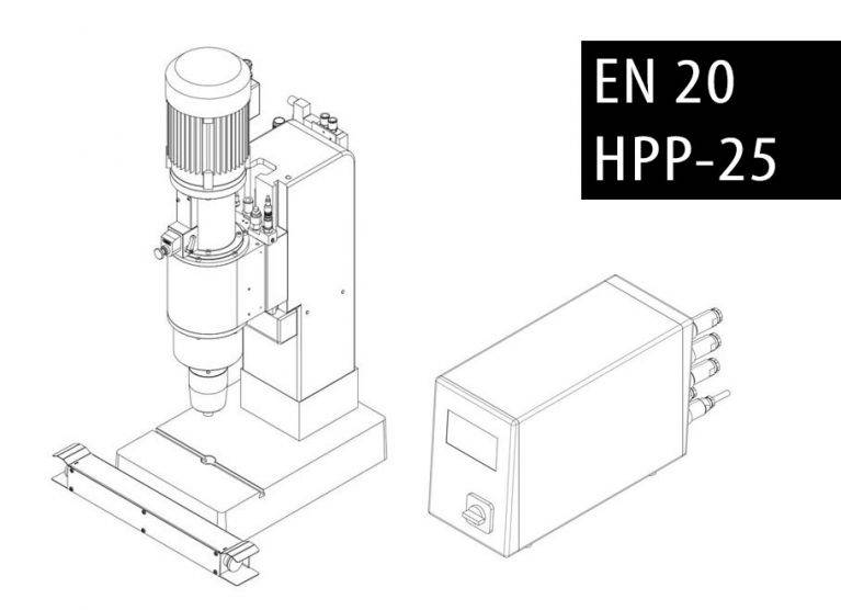 台式铆接机EN 20的BalTec图形，带过程控制HPP-25和气动功率建立
